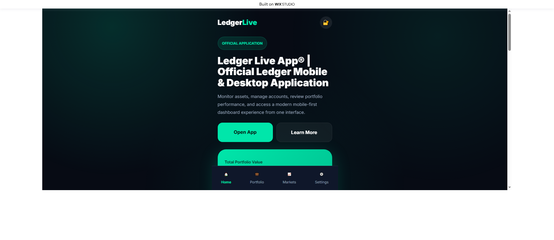 Stored capture of liveapp-legerapps.wixstudio.com