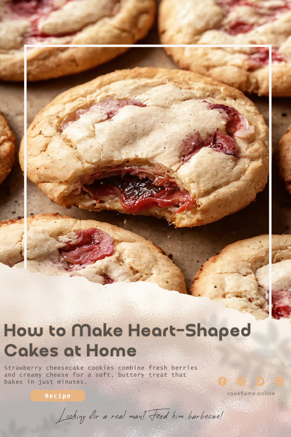 Delicious Strawberry Cheesecake Cookies