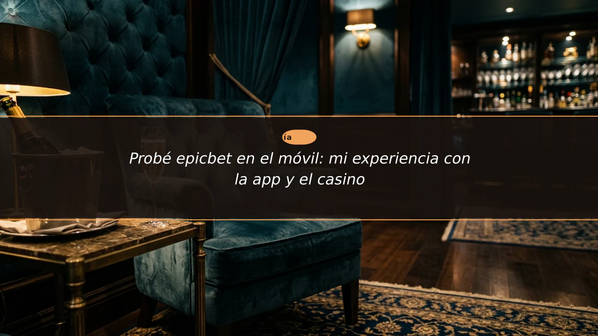 Probé epicbet en el móvil: mi experiencia con la app y el casino