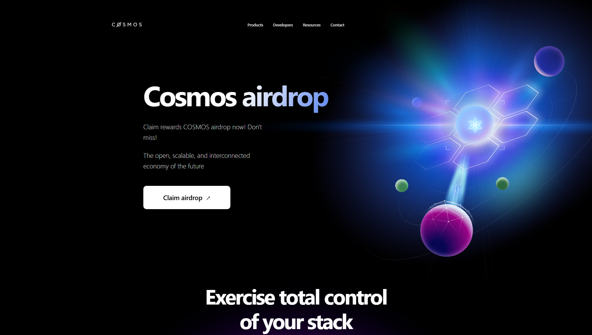 Screenshot of cosmosdrop.pages.dev
