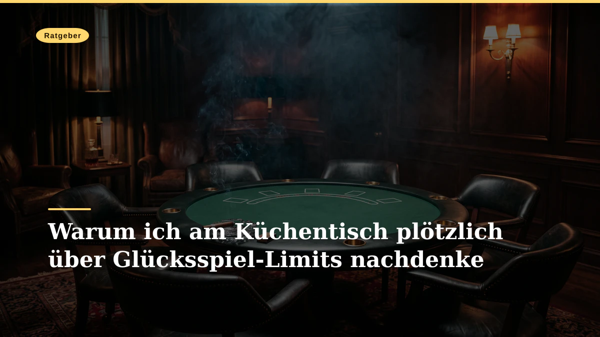 Warum ich am Küchentisch plötzlich über Glücksspiel-Limits nachdenke
