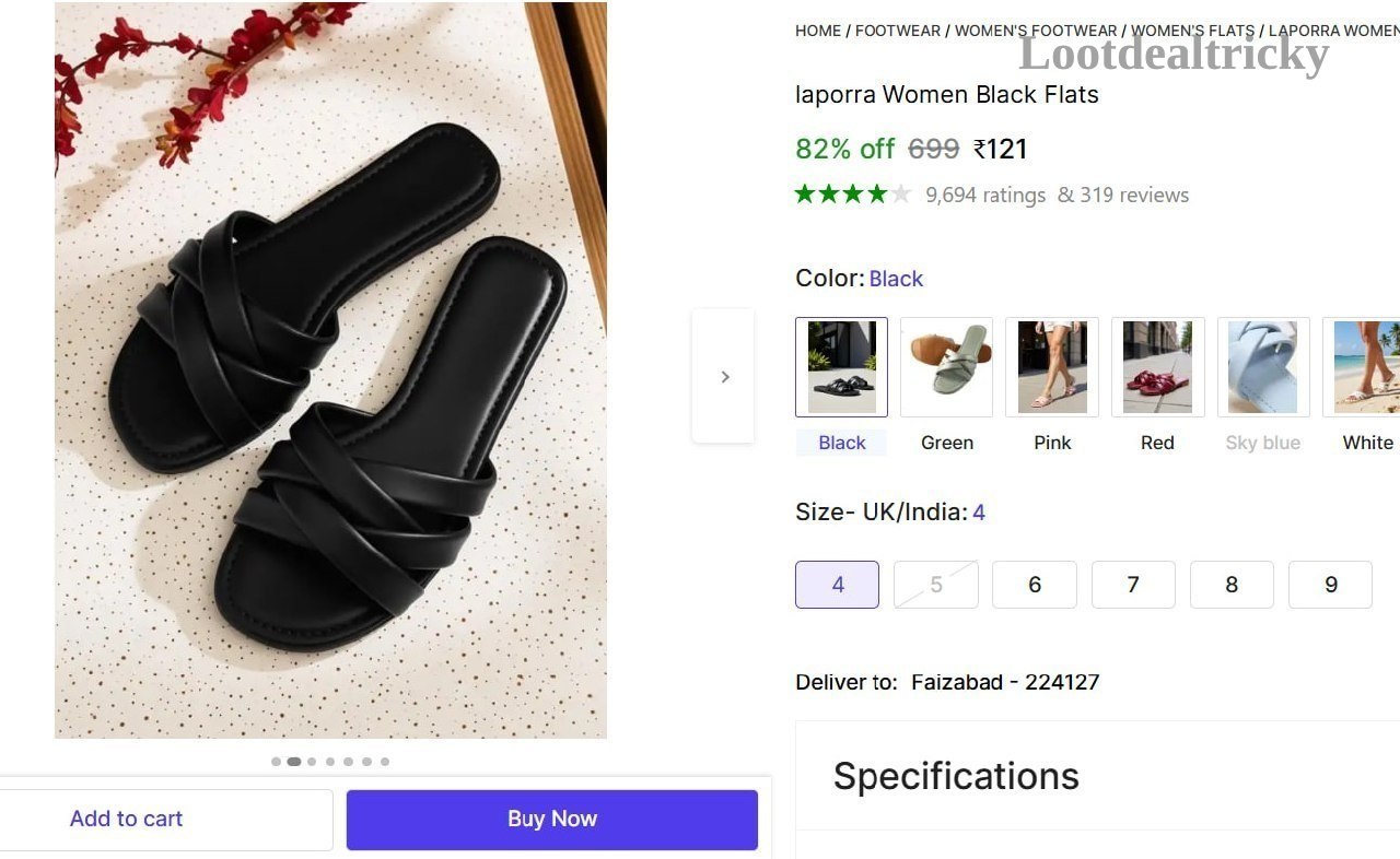   women Black Flats – Just ₹121 | Loot Lo
