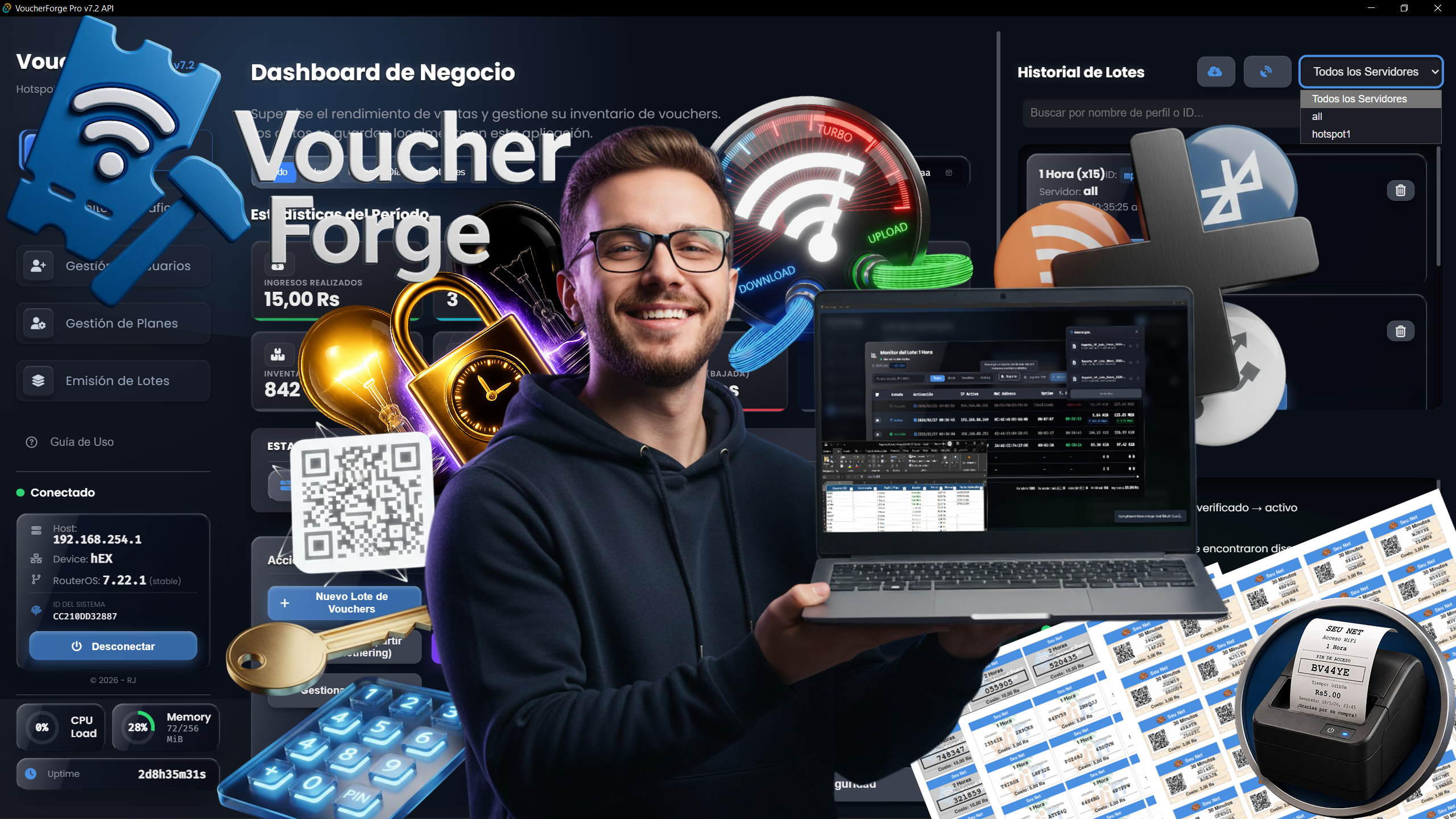 Arquitectura visual de VoucherForge Pro v7.2