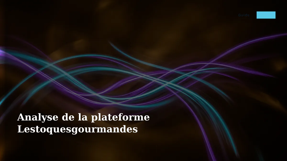 Analyse de la plateforme Lestoquesgourmandes