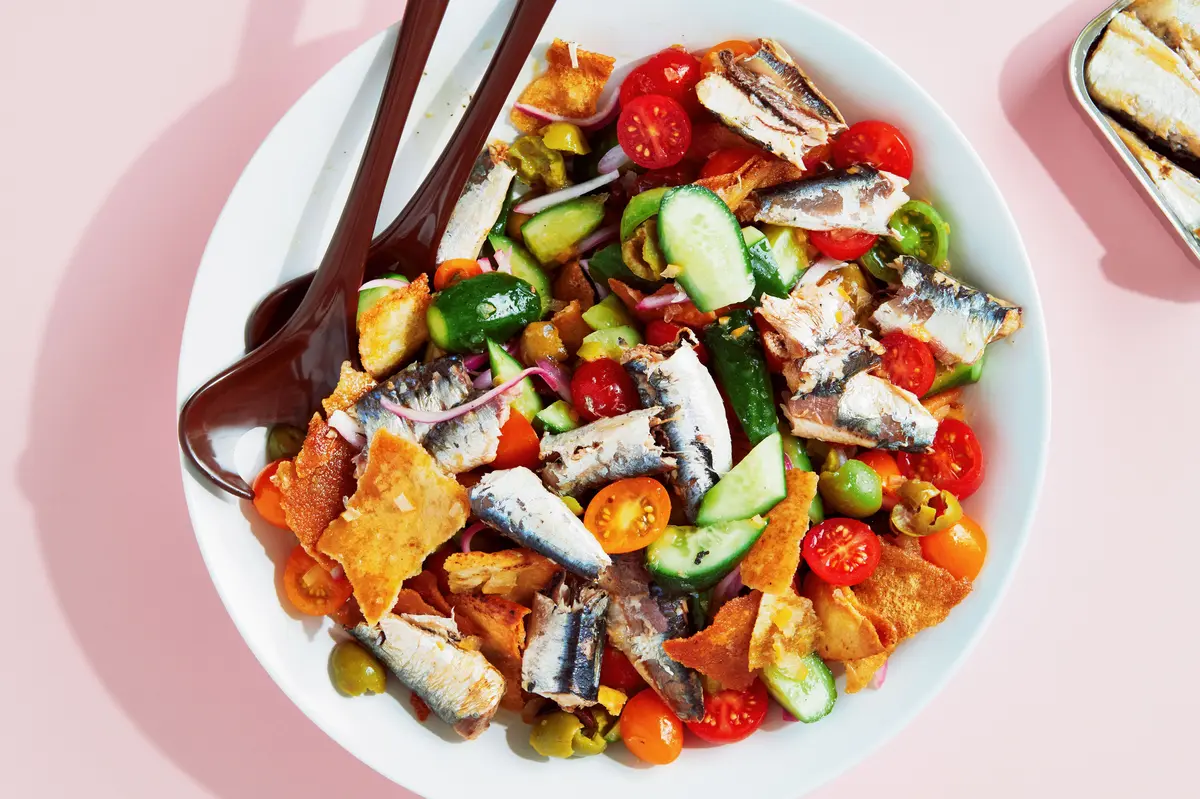 Mediterranean Chopped Salad with Sardines and Preserved Lemon Gains Popularity