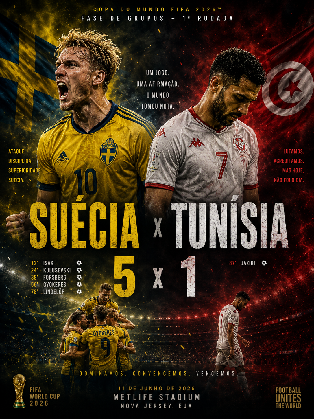 1ª Rodada Suécia x Tunísia