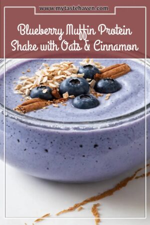 Blueberry Muffin Protein Shake with Oats & Cinnamon