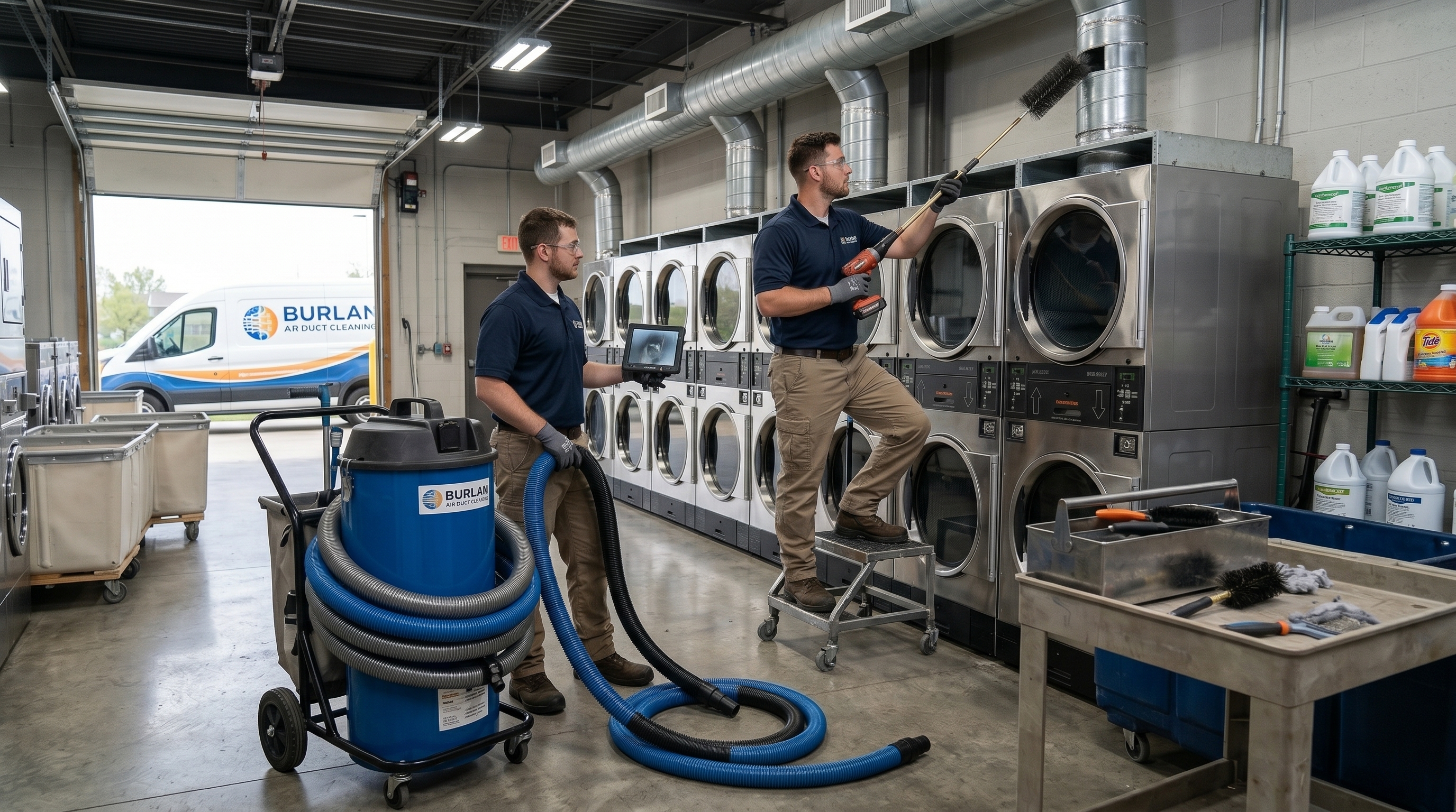 Professional dryer vent cleaning service
