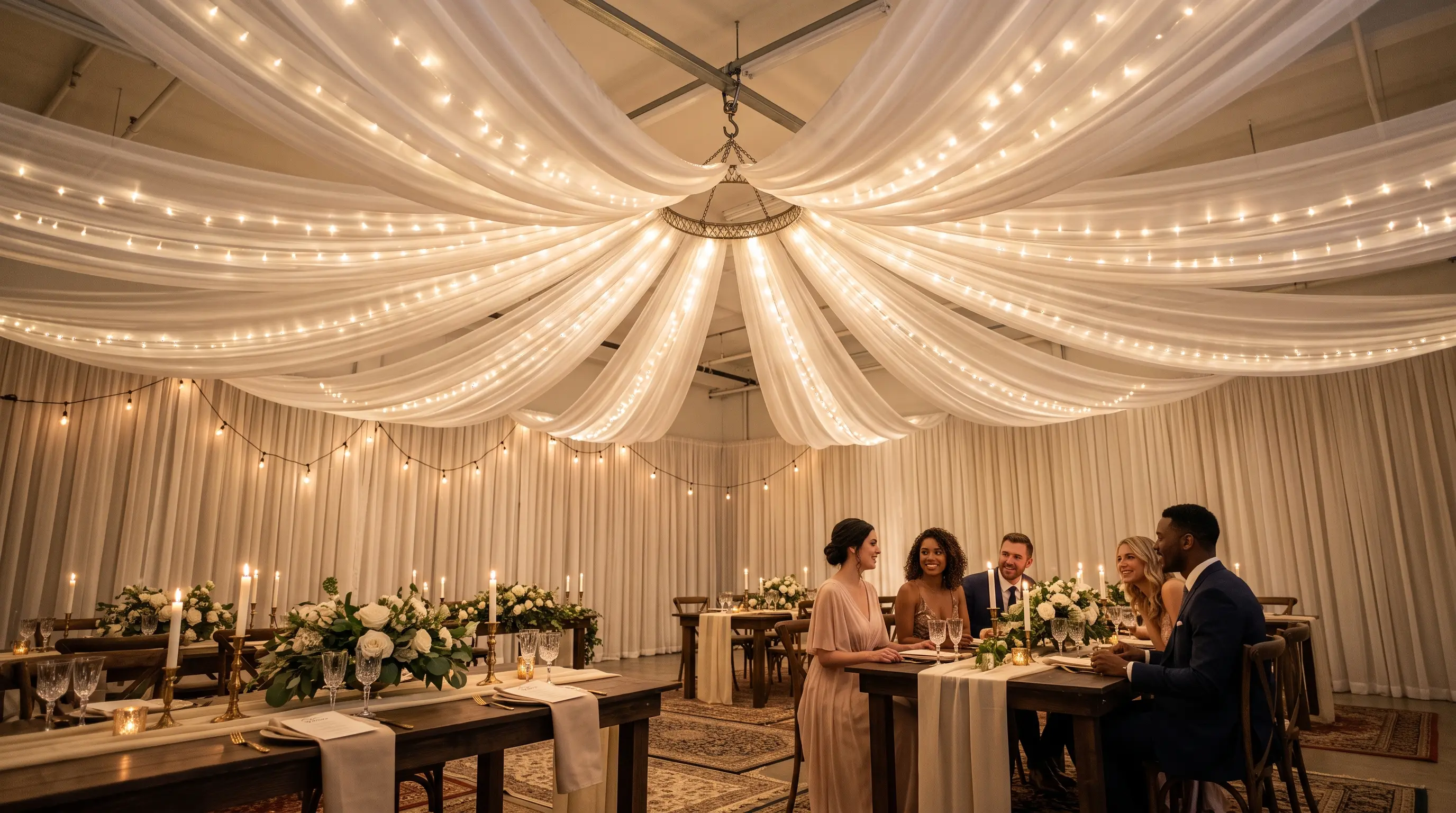 Soft Ceiling Fabric Draping