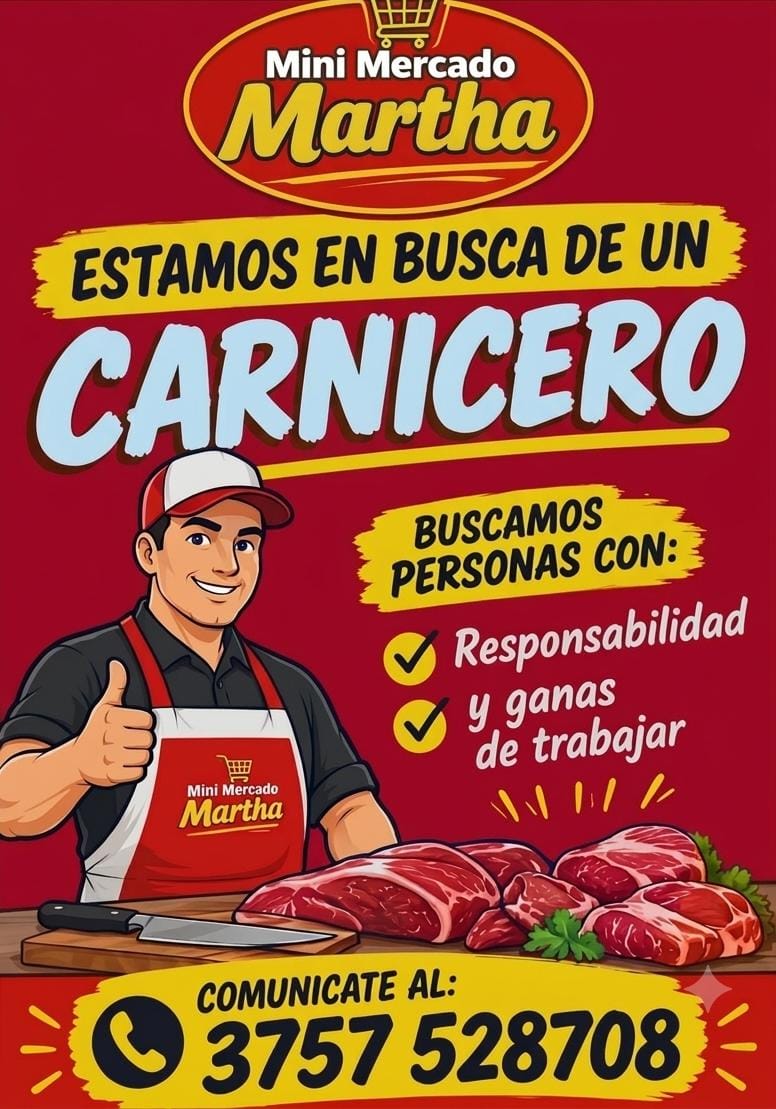 Se Busca Carnicero en Puerto Iguazú