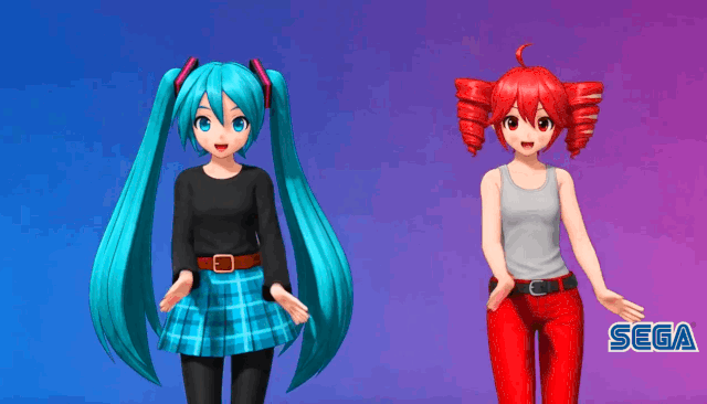 Miku and Teto dancing.gif