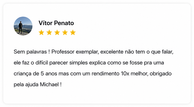 Depoimento do aluno Vitor