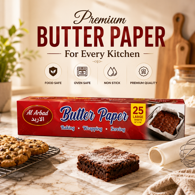Red butter paper box