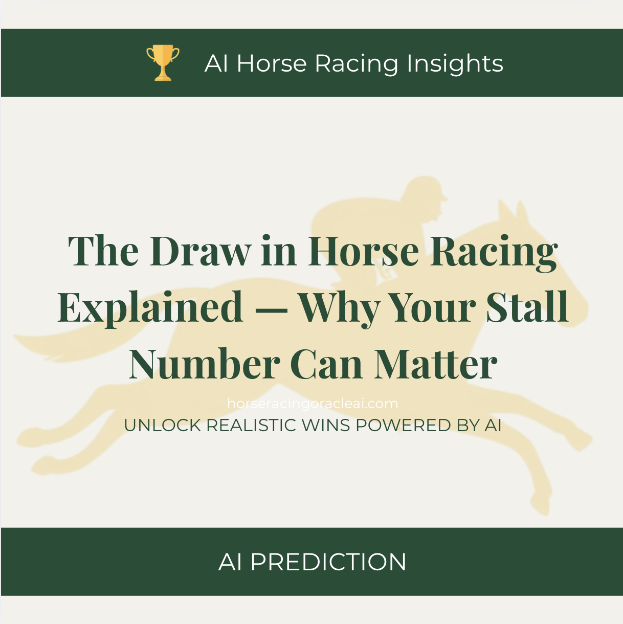 The Draw in Horse Racing Explained — Why Your Stall Number Can Matter