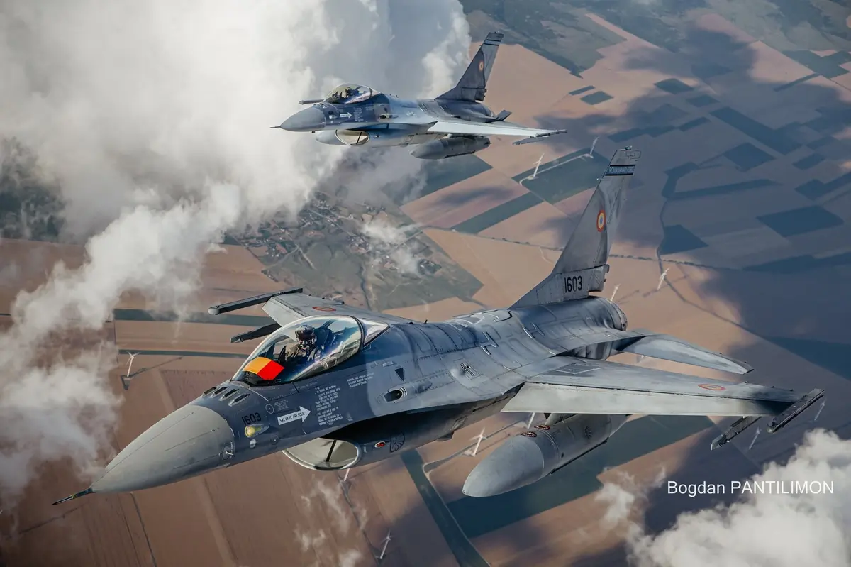 Dronă detectată în România: Două F-16 au decolat de urgență