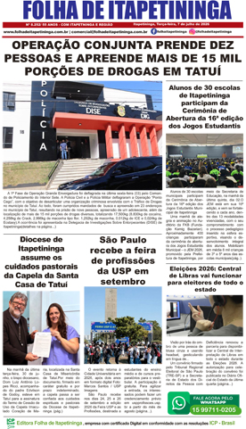 Folha de Itapetininga 07/07/2026 (Terça-feira)