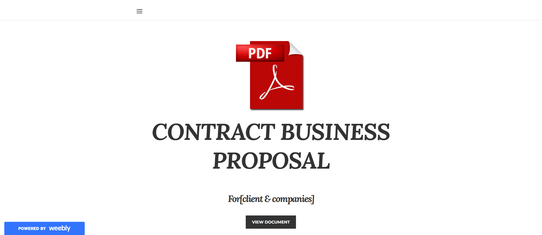 Stored capture of contractproposa.weebly.com