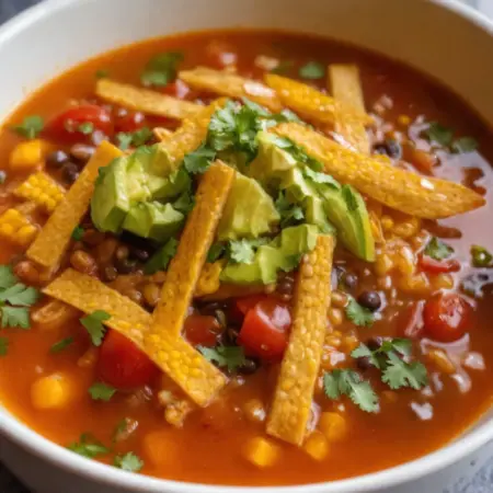 Tortilla Soup with Vegetables