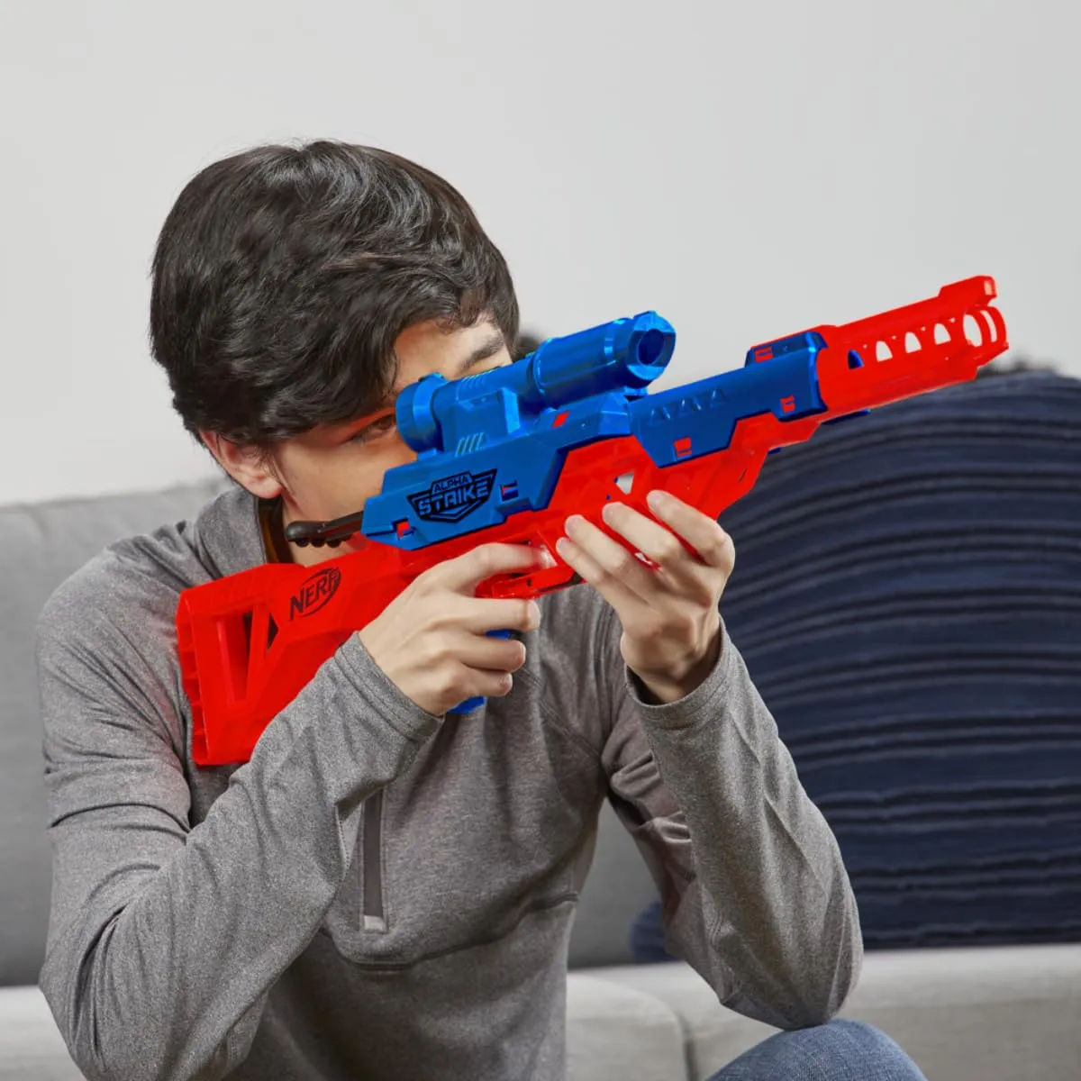 Nerf Alpha Strike Wolf LR-1 Blaster with Targeting Scope, 12 Nerf Darts, Toys for Kids Teens and Adults, Fun Gift Toy for Boys, Birthday Gift Toy for Kids Ages 8+ photo 4