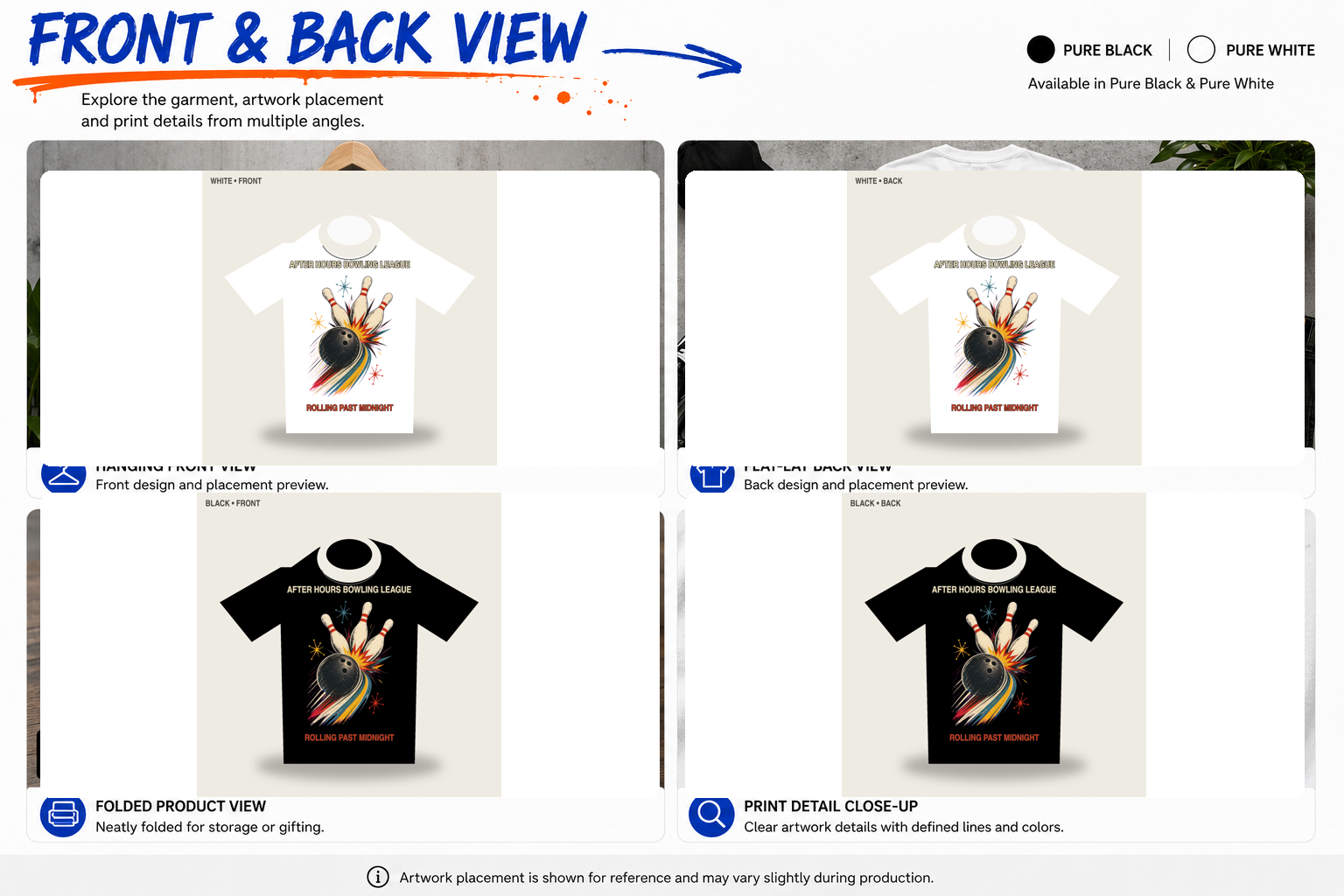 After Hours Bowling League Retro Graphic T-Shirt product detail 2
