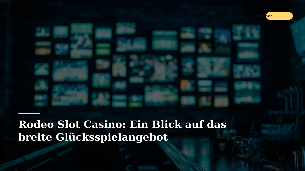 Rodeo Slot Casino: Ein Blick auf das breite Glücksspielangebot