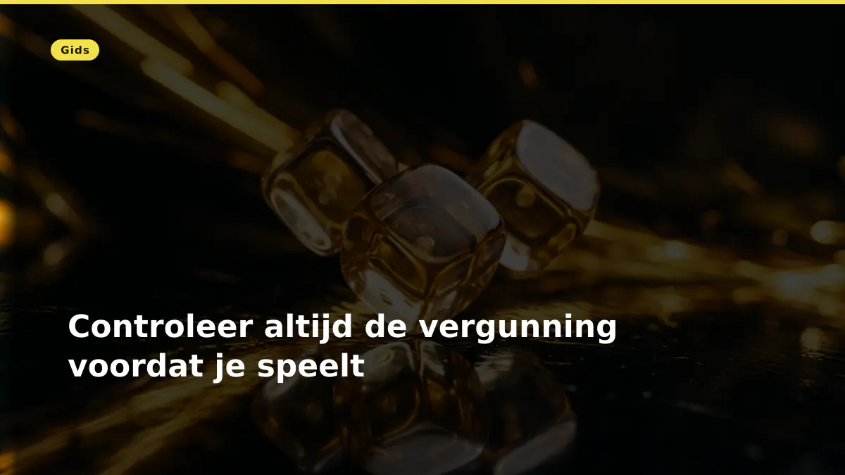 Controleer altijd de vergunning voordat je speelt