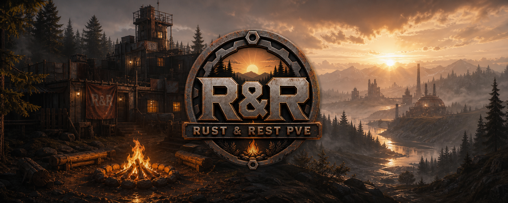 Баннер сервера RUST & REST PVE