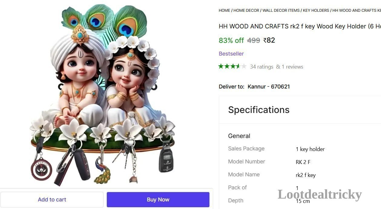 Wood Key Holder – Just ₹82 | Loot Ka Maal