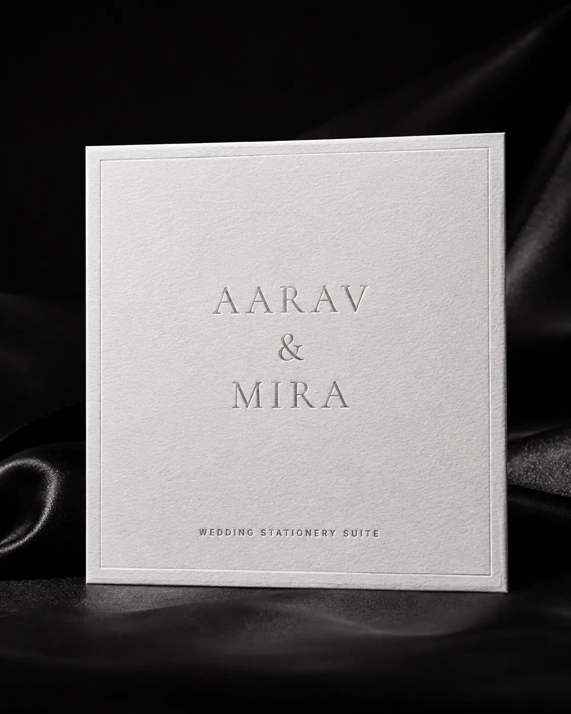 Premium save the date letterpress wedding card