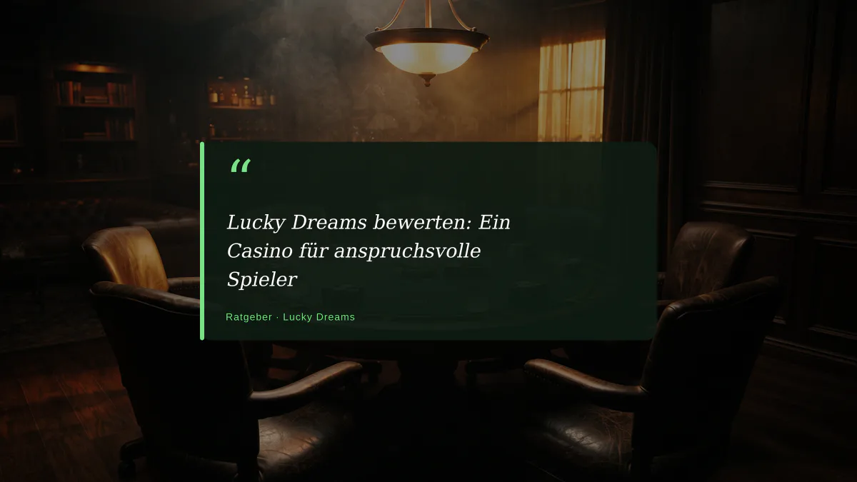 Lucky Dreams bewerten: Ein Casino für anspruchsvolle Spieler