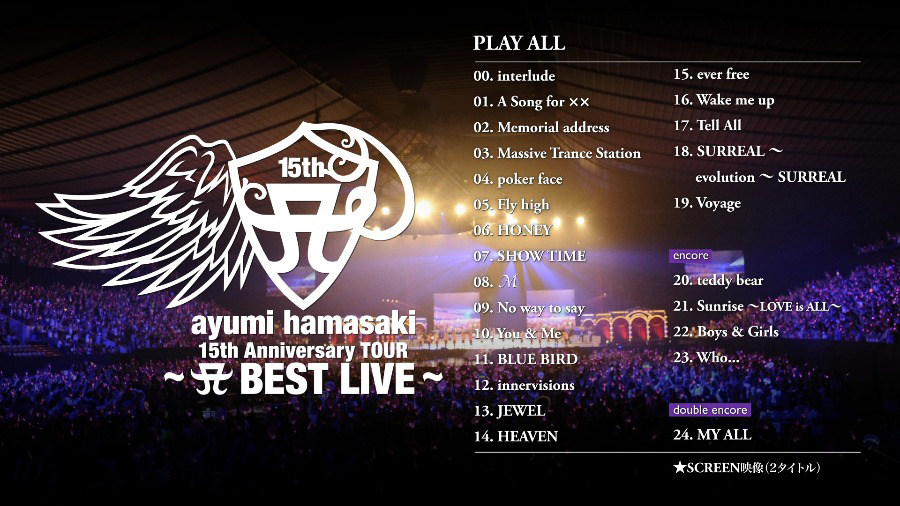 浜崎あゆみ 15th Anniversary TOUR ～A BEST LIVE～ ライブ J-POPアーティスト ライブブルーレイ Blu-ray