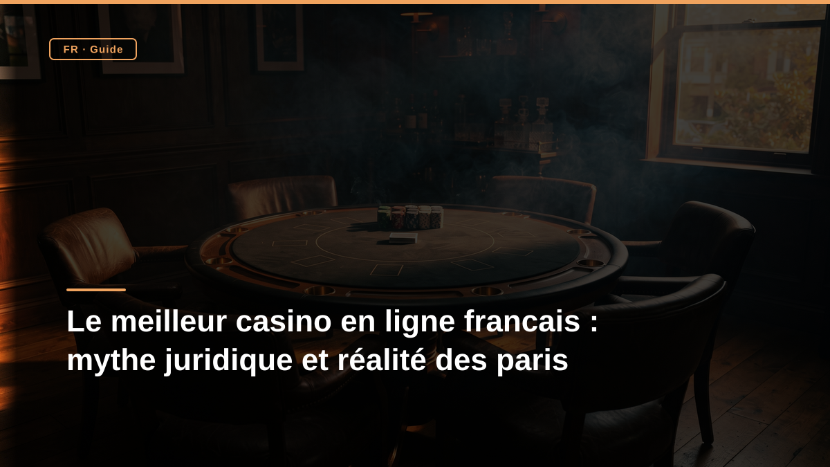 Le meilleur casino en ligne francais : mythe juridique et réalité des paris