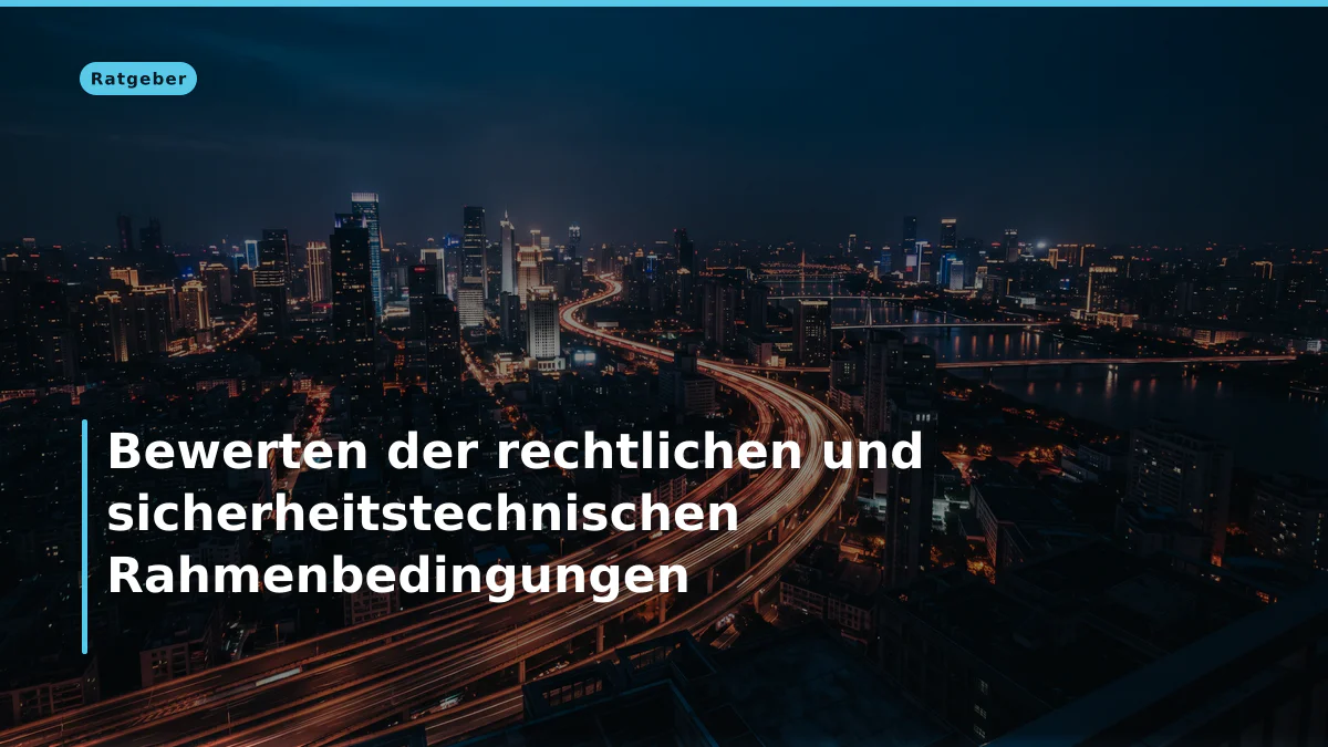 Bewerten der rechtlichen und sicherheitstechnischen Rahmenbedingungen