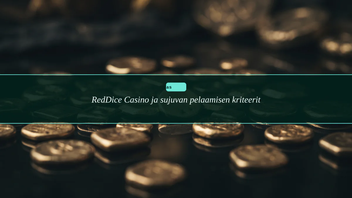 RedDice Casino ja sujuvan pelaamisen kriteerit