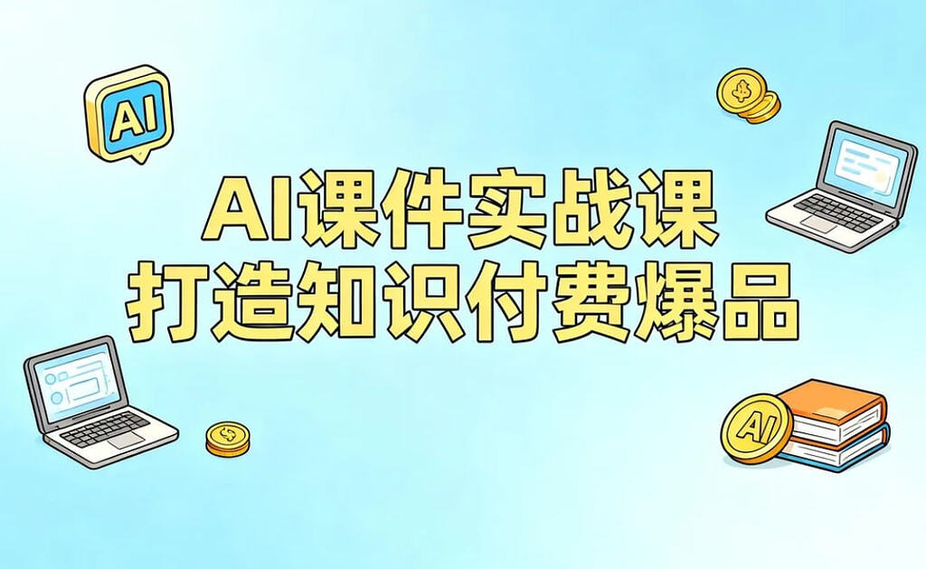 AI课件实战课，从0到1打造小红书知识付费爆品