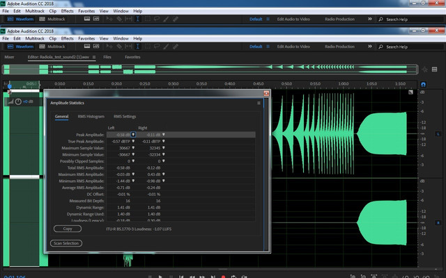amplitude difference