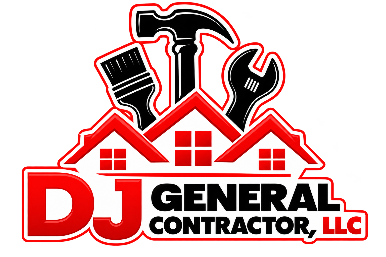 DJ General Contractor Logo