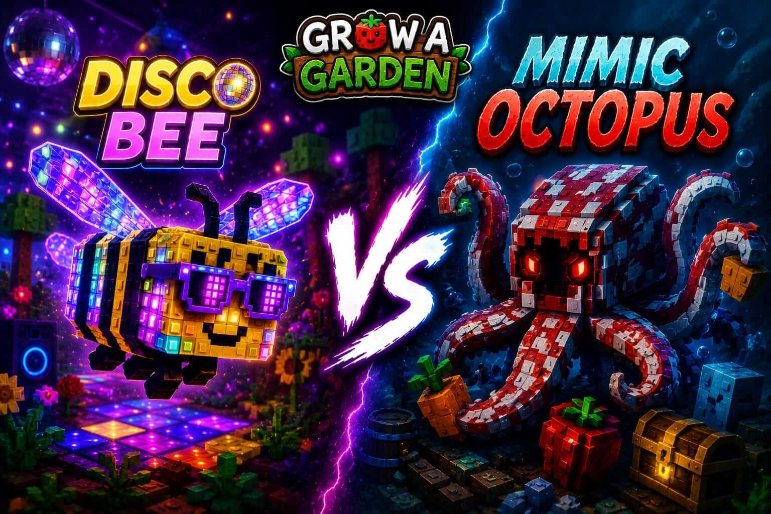 Disco Bee vs Mimic Octopus Grow a Garden 2026 comparison tokens ability value farming guide