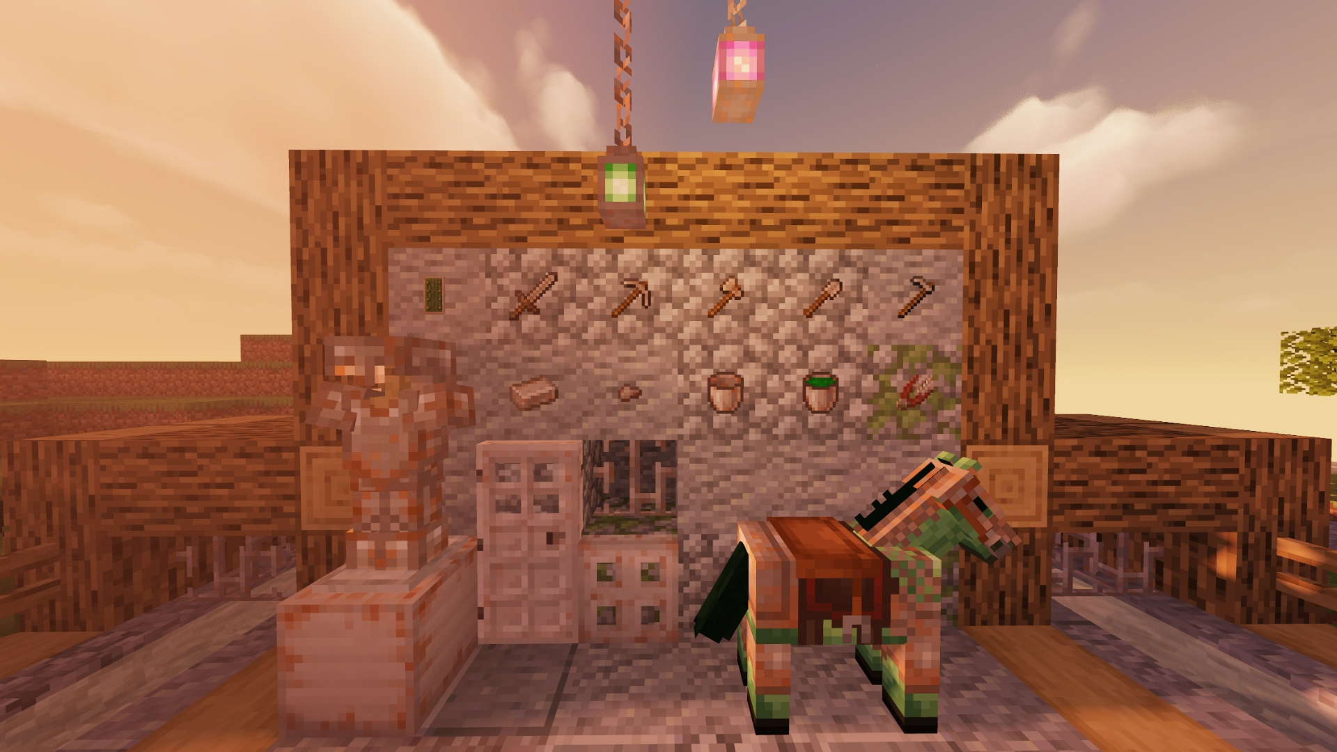 Rusty iron items