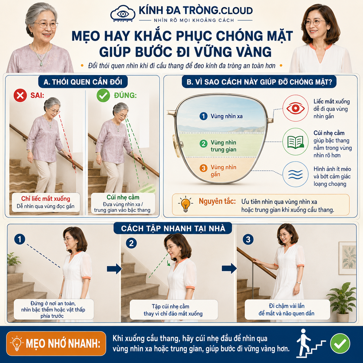 Mẹo hay khắc phục chóng mặt giúp bước đi vững vàng