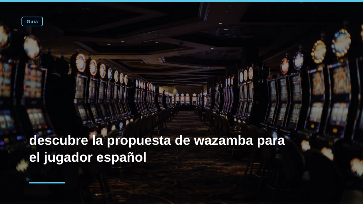 descubre la propuesta de wazamba para el jugador español
