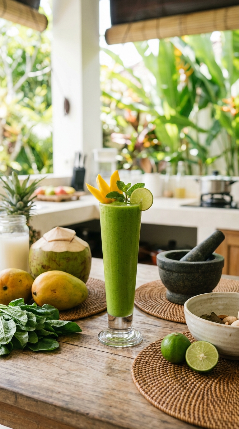 Tropical Mango Green Detox — One of Our Favorite easy smoothie recipes healthy