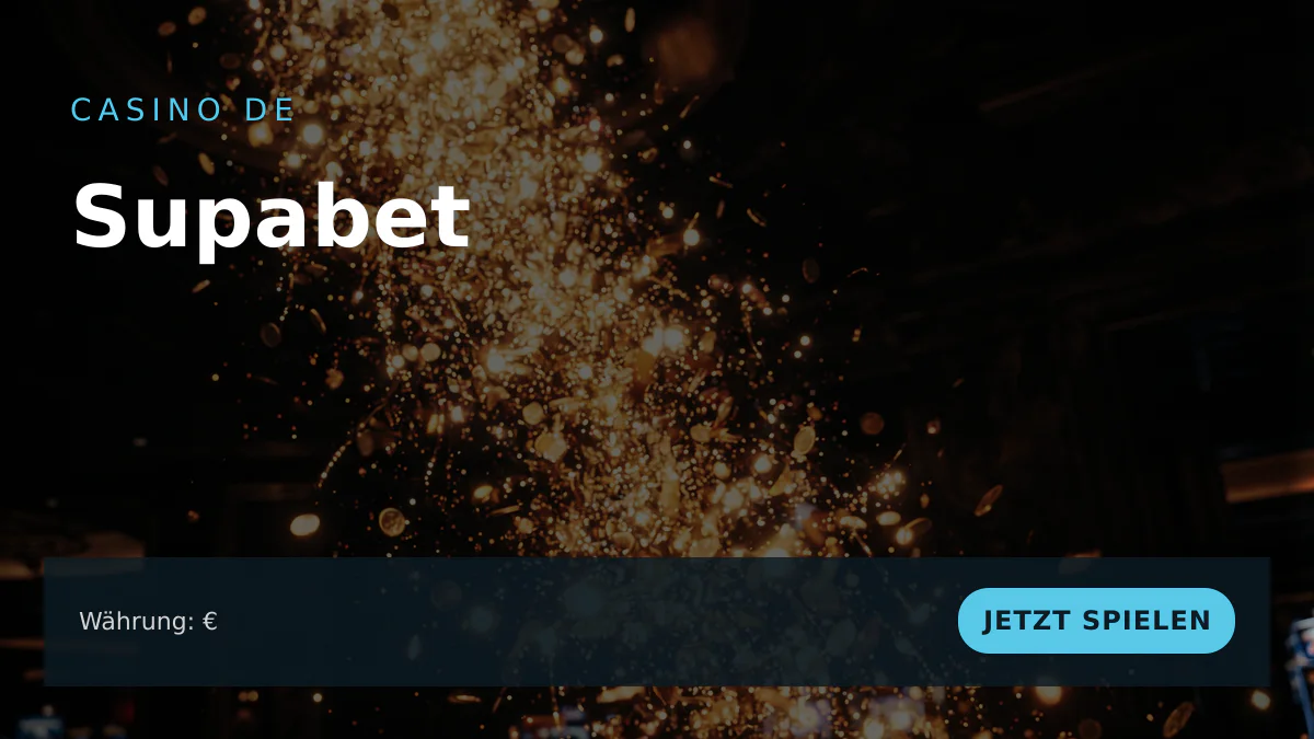 Supabet Casino — Willkommensbonus 100 % bis zu 500 EUR + 200 FS