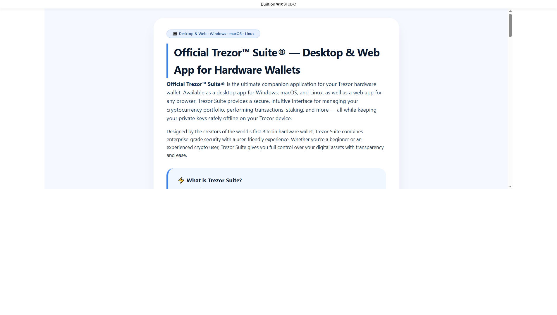 Screenshot of ext-appsuite.wixstudio.com
