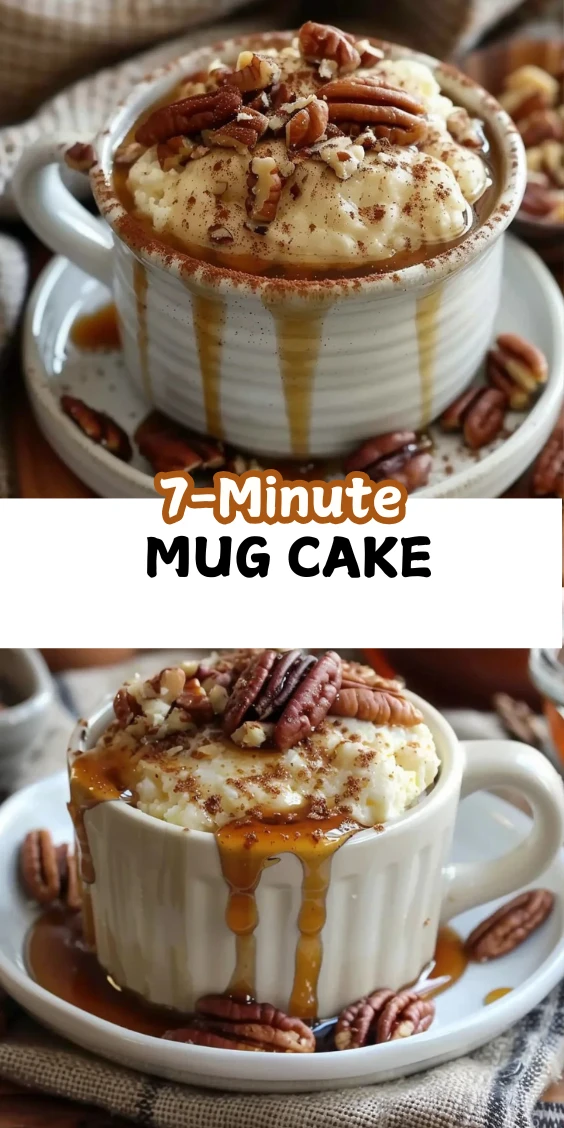 Warm Maple Pecan Cottage Cheese Mug Cake in Just 7 Minutes
