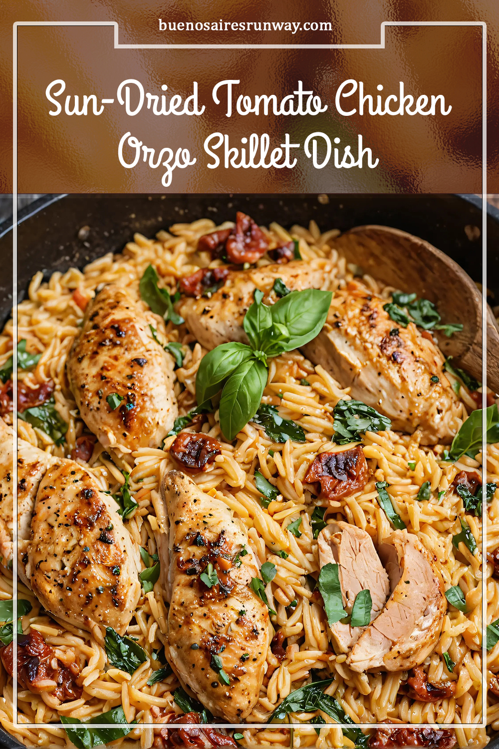 Sun-Dried Tomato Chicken Orzo Skillet Dish