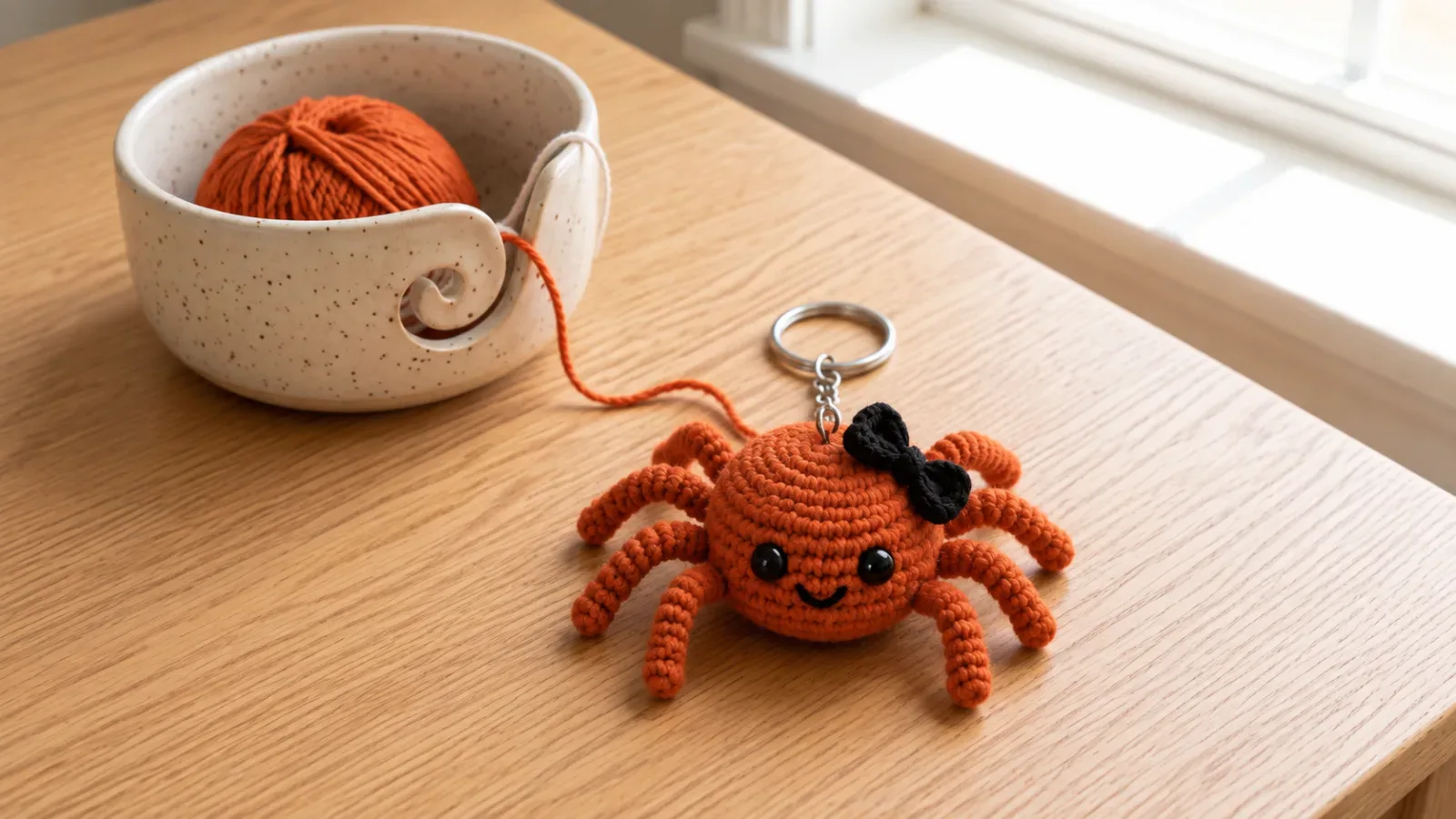 No-Sew Crochet Spider Bag Charm