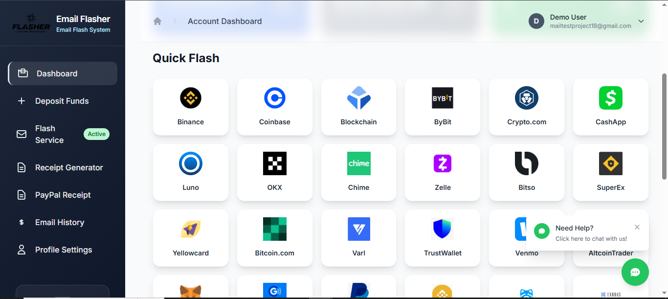 Email Flasher