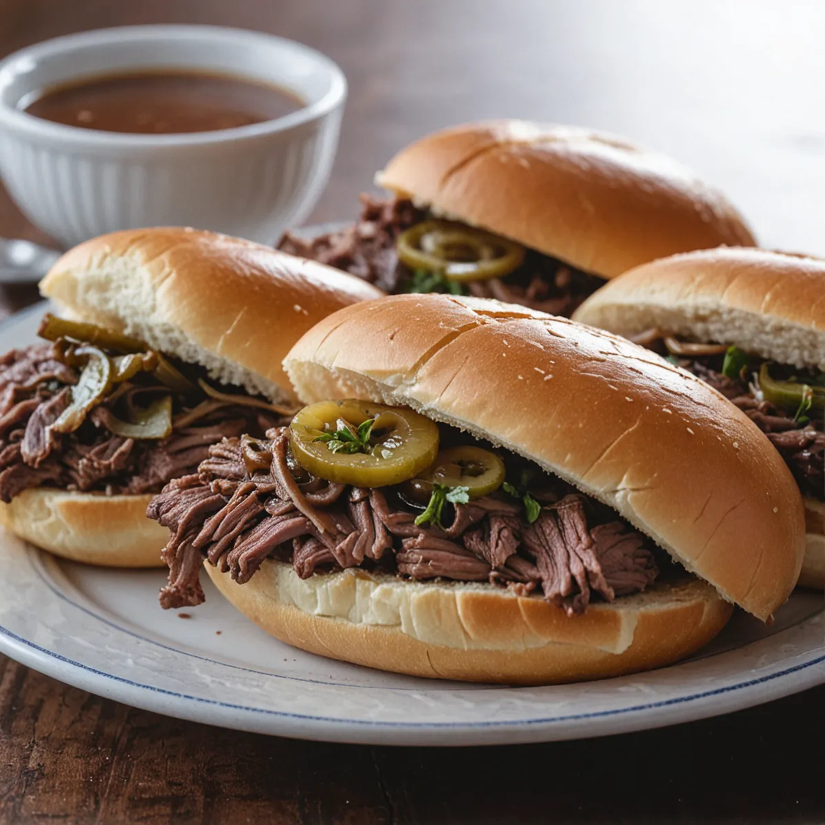 Slow Cooker French Dip Sandwiches