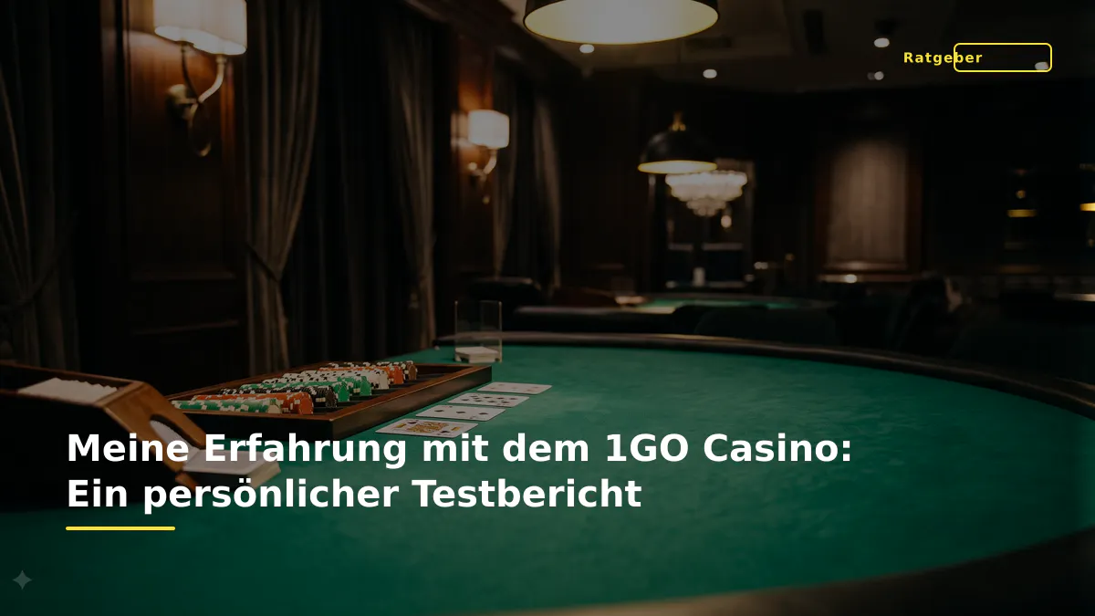 Meine Erfahrung mit dem 1GO Casino: Ein persönlicher Testbericht